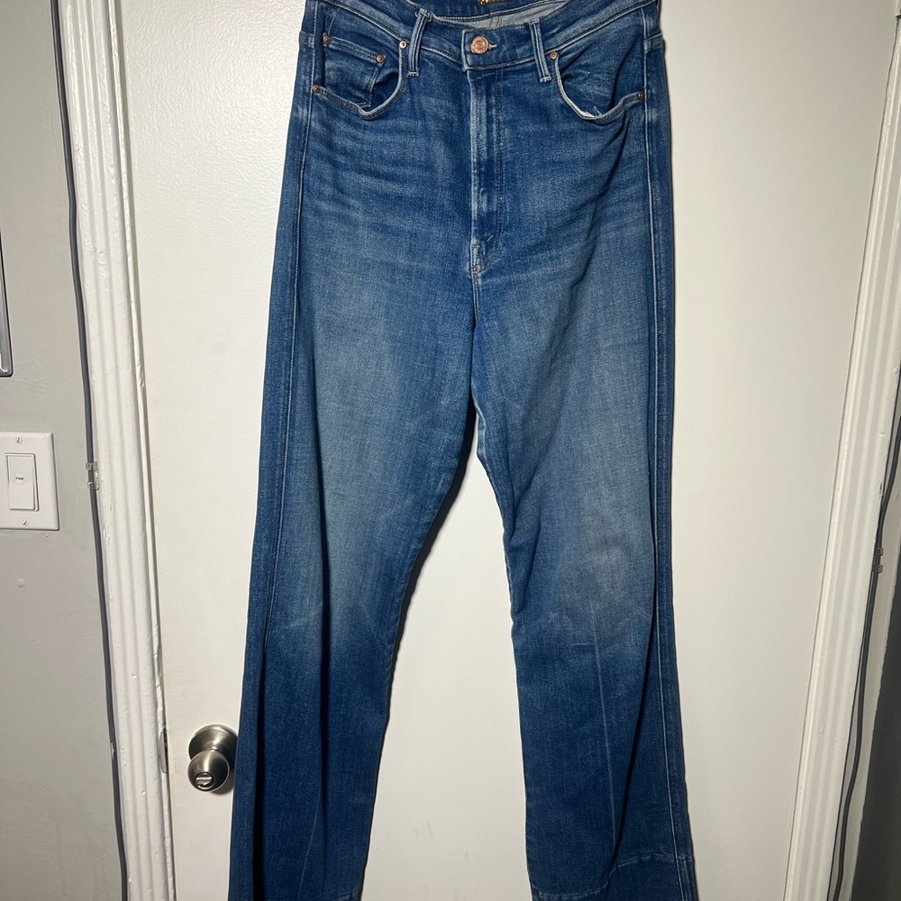 Mother Blue Denim High Waist Jeans